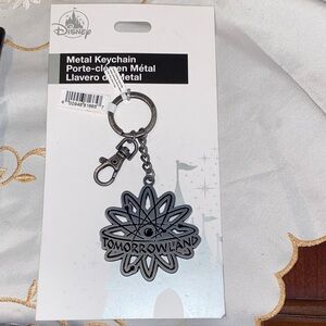 Disney Tomorrowland Black Metal Keychain